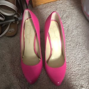Jessica Simpson pink heels